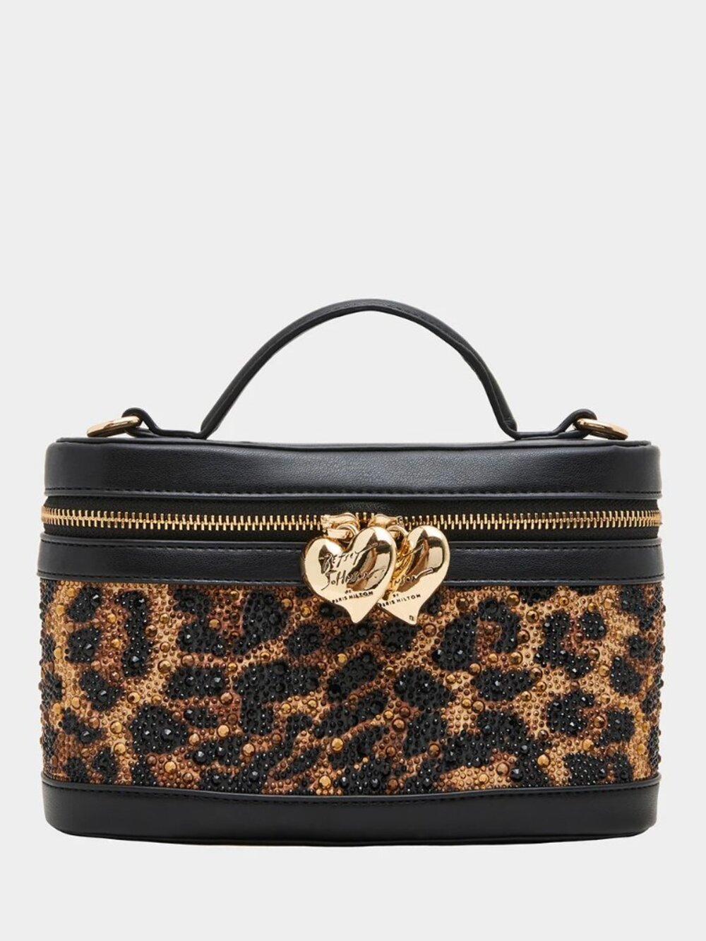 Betsey Johnson x Paris Hilton Colab EXCLUSIVE Vanity Case Leopard Rhinestone NWT